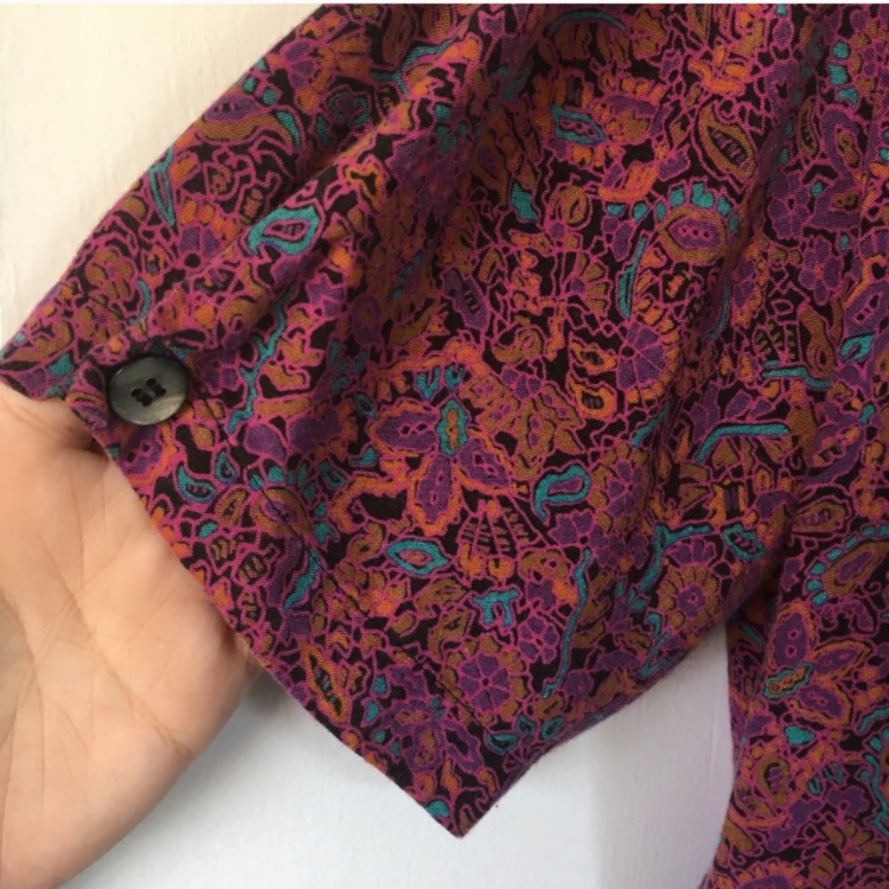 Vintage Psychedelic Button-Down Top - image 4